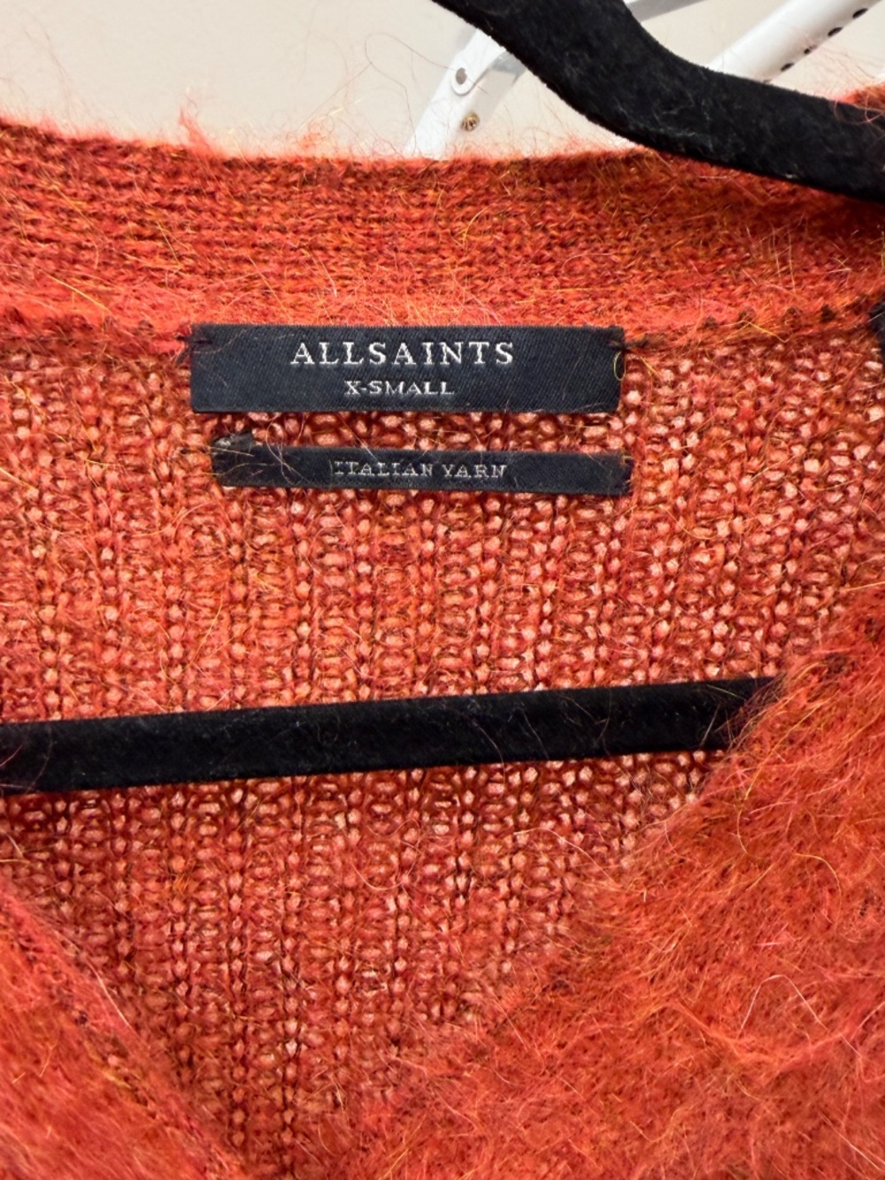 Allsaints Wick Brushed Italian Mohair Cardigan XS - Picture 2 of 10